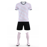Ensemble d'uniformes de football sur mesure, respirant, maillot de sport à manches courtes avec short pour équipe