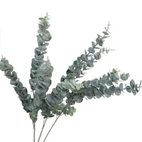 QSBDF Fleurs artificielles pas chères, branches d'eucalyptus artificielles, longues tiges, verdure artificielle, toucher réaliste, branche d'eucalyptus pour mariage