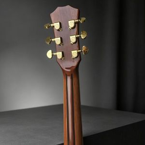 Guitare acoustique de 40 pouces avec table en épicéa massif, dos et flancs brillants, guitare acoustique de haute qualité - Product Image 5