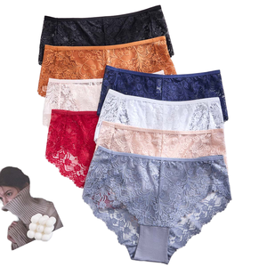 โรงงานซินวิค รับผลิตกางเกงในบอยชอร์ตลูกไม้เอวกลางแบบเซ็กซี่สำหรับผู้หญิงไซส์ใหญ่ ระบายอากาศได้ดี ไร้ตะเข็บ ทรงสามเหลี่ยม - Product Image 1