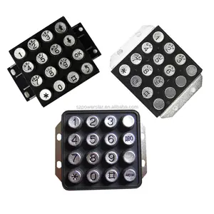 16 Tasten Hintergrund beleuchtung Matrix Industrielle Zink legierung Metall Numerische Tastatur Ip65 Kiosk 4x4 Tastatur