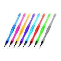 Pousse-cuticules en acier inoxydable avec tête de pelle, lime à ongles, éliminateur de callosités et repousse-peaux mortes en plastique OEM