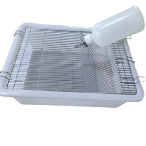 Bacs d'élevage de rats respirants en acier inoxydable massif avec plateau en plastique à bouton-pression pour l'élevage d'animaux de laboratoire - Product Image 5