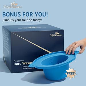 Kit Depilatorio Naturale Lifestance con Cera Dura al Cocco e Rosa per Depilazione <span class=keywords><strong>Brasiliana</strong></span>/Bikini/<span class=keywords><strong>Intima</strong></span> Indolore - Product Image 4