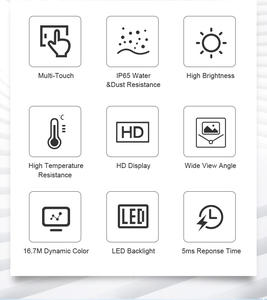 15.6 'औद्योगिक एम्बेडेड डिस्प्ले कंप्यूटर संकीर्ण किनारे औद्योगिक टच मॉनिटर ip65 फ्लैट शेल एलसीडी स्क्रीन नया dvi यूएसबी - Product Image 4