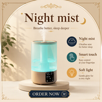 Humidificateur ultrasonique électrique intelligent 5L d'usine OEM, aromathérapie, lumière LED à changement de couleur, faible bruit, résistant à la corrosion, pour hôtel