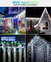 Guirlande lumineuse décorative de Noël en forme de glaçon, 300 LED, Ra50, 2700K, blanc chaud, 6 m, PVC, intérieur/extérieur, IP44, certifiée CE, garantie 1 an
