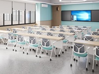 Chaise de formation pliable mobile avec tableau d'écriture, chaise de bureau simple pour salle de conférence et de réunion