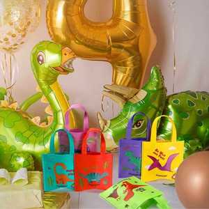 Custom Gift Candy Birthday <b>Dinosaur</b> Decoration Girl Boy Children Eco-Friend Logo Printable Non Woven Bags - Product Image 5