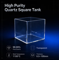 Bac en quartz de silice fondue de haute pureté et cuve carrée en quartz, support de plaquettes semi-conductrices et bain de nettoyage humide pour la diffusion