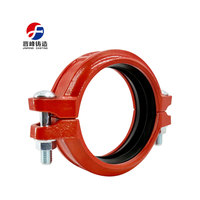 JINFENG Adaptateur à bride rainurée en fonte ductile de 2 pouces avec traitement de surface pour peinture