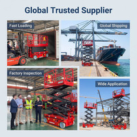 Platform Pengangkat Hidrolik Bersertifikasi CE, Scissor Lift Selfpropelled, Lift Elektronik Kecil untuk Perawatan Udara Dalam Ruangan