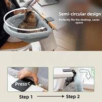 Coussin pour chat moderne réglable et pliable en flanelle, lavable, pour bureau, maison, intérieur, toutes saisons
