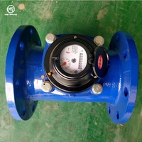 Digital Low Power Plastic Brass Stainless Steel Cast Iron Ultrasonic Water Meter with LCD Display Wide Range Ratio