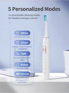 Yetişkinler için Adults USB elektrikli diş fırçası kişisel bakım güzellik aletleri Tartar sökücü diş beyazlatma özellikleri orta kıllar - Product Image 4