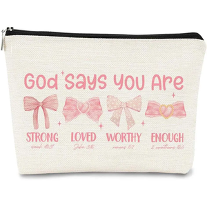 <b>Large</b> Capacity Portable Cosmetic Organizer Pouch for Women Girls <b>Bow</b> Makeup Bag with Zipper Fashionable Travel Storage Accessory - Product Image 6