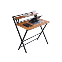 Mobilier de bureau moderne et simple Bureau d'ordinateur pliable en métal simple et élégant
