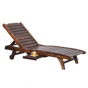 Silla de Playa de Madera Carbonizada para Patio o Balcón, Silla Plegable de Madera Maciza para Descanso y Ocio, 2025 - Product Image 1