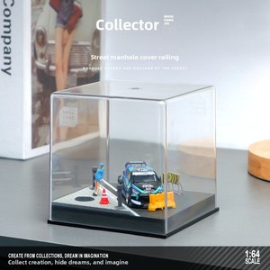 Modèle de voiture à l'échelle 1:64, mini scène de rue, verdure, mur gris, route, <span class=keywords><strong>garage</strong></span>, place de stationnement, cadeau d'anniversaire pour garçon - Product Image 6
