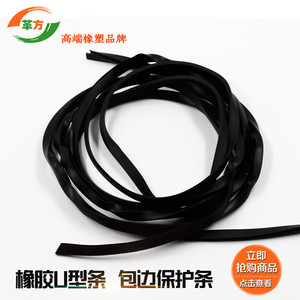 Rubber U Shaped Strip Anti Collision Sealing Strip For Door Window Glass Insert Standard Part Screw Installation - Product Image 2