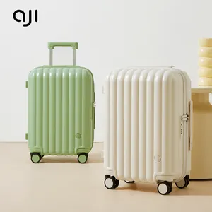 Aji Nouvelle Arrivée Vintage Multifonctionnel PC Aluminium Bagages Hardside Trolley Case Smart Bagages