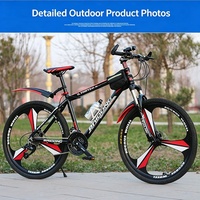 Vélo de montagne pour homme adulte de 24 et 26 pouces, cadre en aluminium léger, 27 vitesses, suspension avant, amortisseur, frein à disque double, vélo tout-terrain
