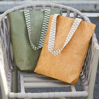 Sac à bandoulière vintage rétro en papier DuPont, grande capacité, léger, pour le travail quotidien, les voyages, les courses, usage décontracté