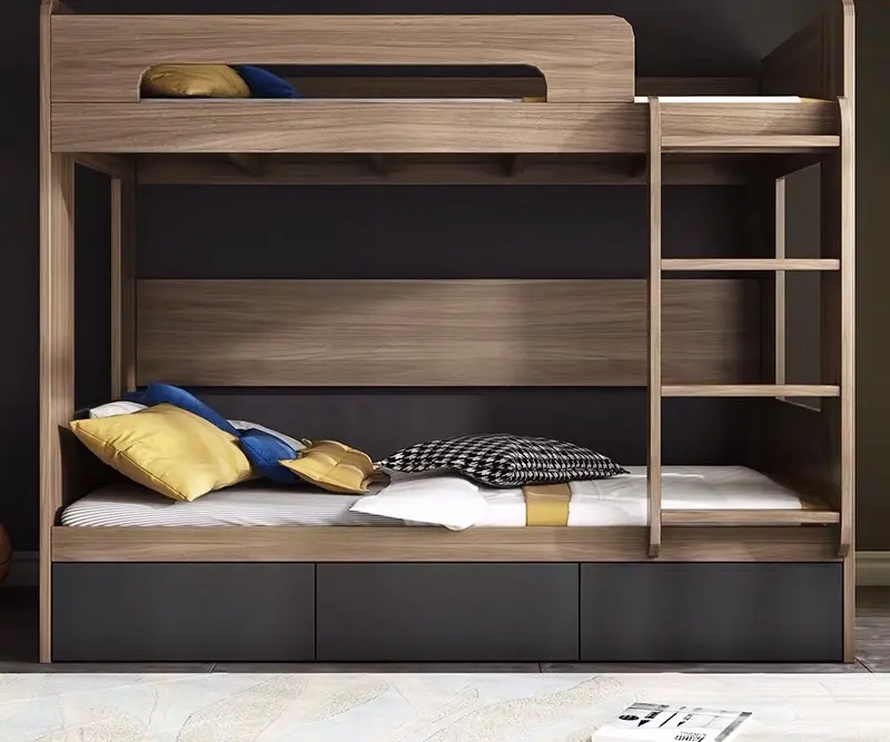 2020 आधुनिक सस्ती कीमत बेडरूम फर्नीचर लकड़ी के बच्चों को दराज के साथ बिस्तर