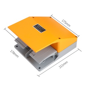 Interruptor de pedal de doble polo YDT1-15 178x211x175mm con carcasa metálica y contactos plateados para uso industrial - Product Image 1
