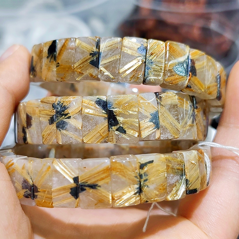 Bracelet Quartz Rutile Doré