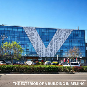 Panneau en aluminium perforé moderne, revêtement mural extérieur décoratif, façade en <span class=keywords><strong>métal</strong></span> découpée au laser pour bâtiment - Product Image 2