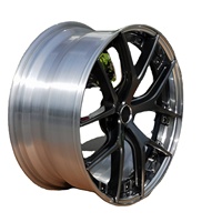 Neue Geruida Glänzend Schwarze Polierte Felgen mit Mehrfachspeichen aus Geschmiedetem 6061 T6 Aluminium, 18-24 Zoll, Maßanfertigung S4-00056, Lochkreis 5x112-130mm ET
