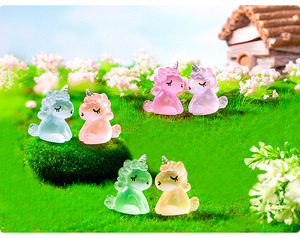 Tiny Artistic Hand-<strong>painted</strong> Glow Dark <strong>Unicorn</strong> Ornament Luminous Mini Resin Animal Figurine Garden Landscape Aquarium Dollhouse - Product Image 3