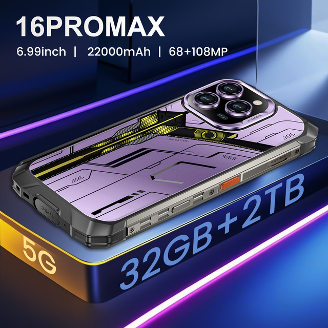 Hot Unlocked Rugged 5G Mobile Phone 16GB RAM 1TB ROM 22000mAh 6.9" Dual SIM Outdoor Heavy Duty