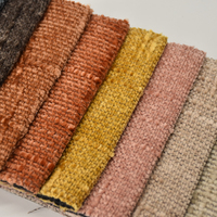 Tissu en gros 100% polyester velours uni, tissu d'ameublement chenille pour canapé et textile de maison