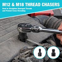 Jeu de douilles pour capteur d'oxygène DURATECH 12 pièces, douilles de 7/8" et 1-1/16", embouts de 3/8" et 1/2", jeu de douilles pour capteur O2