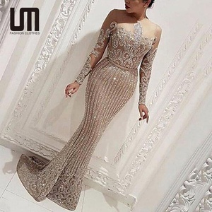 Liu Ming Novità Autunno Inverno Abito <span class=keywords><strong>da</strong></span> Sera Elegante <span class=keywords><strong>da</strong></span> Donna <span class=keywords><strong>Sexy</strong></span> in Rete a Maniche Lunghe per Club e Feste Formali - Product Image 2