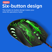 Ratón Ergonómico para Juegos con Cable, Óptico, Retroiluminado LED, con Botones Programables, Alta Sensibilidad DPI para PC/Laptop/Escritorio