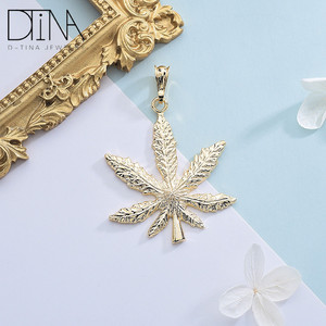 Colgante de Hoja de Arce en Oro de 14k, Joyería de Hoja de Arce - Product Image 4
