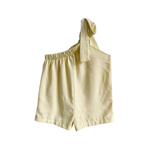 Pagliaccetto personalizzato monospalla in lino-cotone tinta unita traspirante Cloud-Touch neonati <span class=keywords><strong>18</strong></span> <span class=keywords><strong>mesi</strong></span> estate <span class=keywords><strong>abbigliamento</strong></span> per bambini - Product Image 5