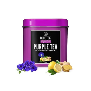 Thé violet le moins cher avec saveur de citron et de gingembre Thé instantané naturel à base de plantes Thé amincissant sans caféine d'Inde