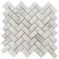 Mosaïque de marbre Bianco Carrarra Cream Marfil, polie, moderne, imperméable, pour sols intérieurs d'appartements et de villas, revêtement en pierre.