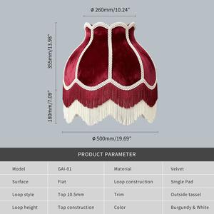 <span class=keywords><strong>Paralume</strong></span> per Lampada a Sospensione Rebecca Fatto a Mano con Frange, in Velluto di Lusso <span class=keywords><strong>Rosa</strong></span>, Rosso e Bianco, Facile Installazione - Product Image 6