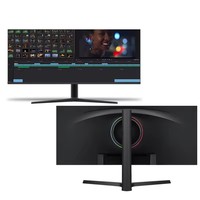 Factory-Direct 34 Inch Desktop Computer Monitors LCD LED Curved Screen 3440*1440 4K UHD Ultra Wide Gaming PC Monitor