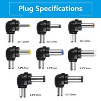 Adaptador de Corriente Universal de 12-24V 5A 96W con 7 Velocidades Ajustables y Enchufe EU US UK con 8 Puntas para Laptop, Precio de Fábrica