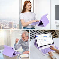 Casing Keyboard 2023, sarung HP dengan pemegang berdiri untuk Samsung Galaxy Tab A9 Pus/A9 + (X210/X216/X218)