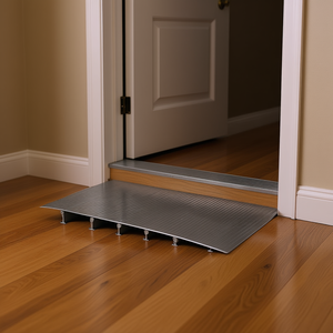Rampa ajustable de aluminio de 5 pulgadas para umbral de puerta, para sillas de ruedas, sillas eléctricas, acceso modular a puertas - Product Image 2