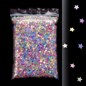 Lentejuelas brillantes de PET con forma de estrella de cinco puntas para decoración de uñas y maquillaje corporal, paquete de 10 g - Product Image 2
