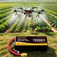 Batterie LiPo semi-solide 400Wh/kg 12S 44.4V 72Ah OEM pour drone agricole, UAV, EVTOL, drone industriel