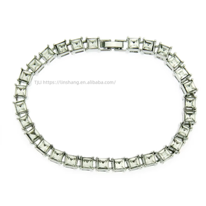 Hip-hop single-row square men's <b>bracelet</b>, personalized punk clubbing bar <b>bracelet</b>, <b>bracelet</b> jewelry. - Product Image 4